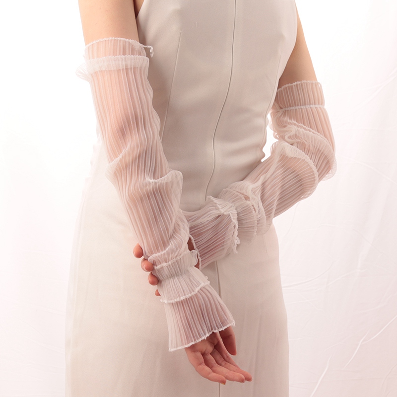 Women Summer Long Sun-protecti - Fingerless Glove Knit ulasan dan harga