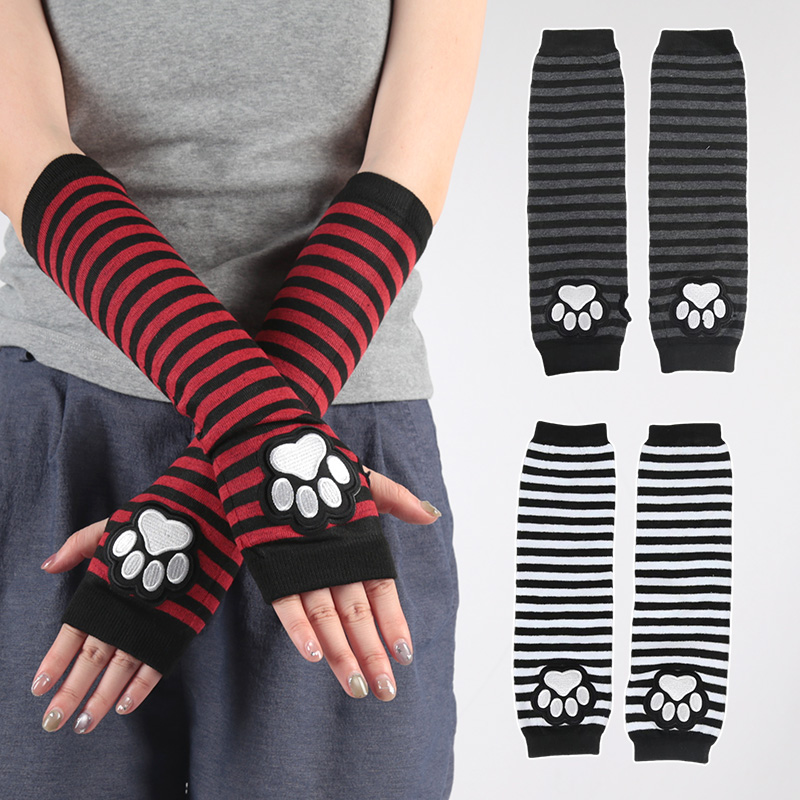Unisex Black Fingerless Gloves - Fingerless Glove Knit ulasan dan harga