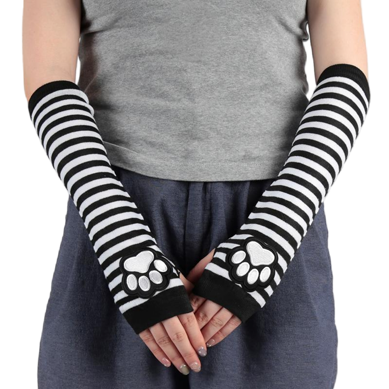 Unisex Black Fingerless Gloves - Fingerless Glove Knit ulasan dan harga