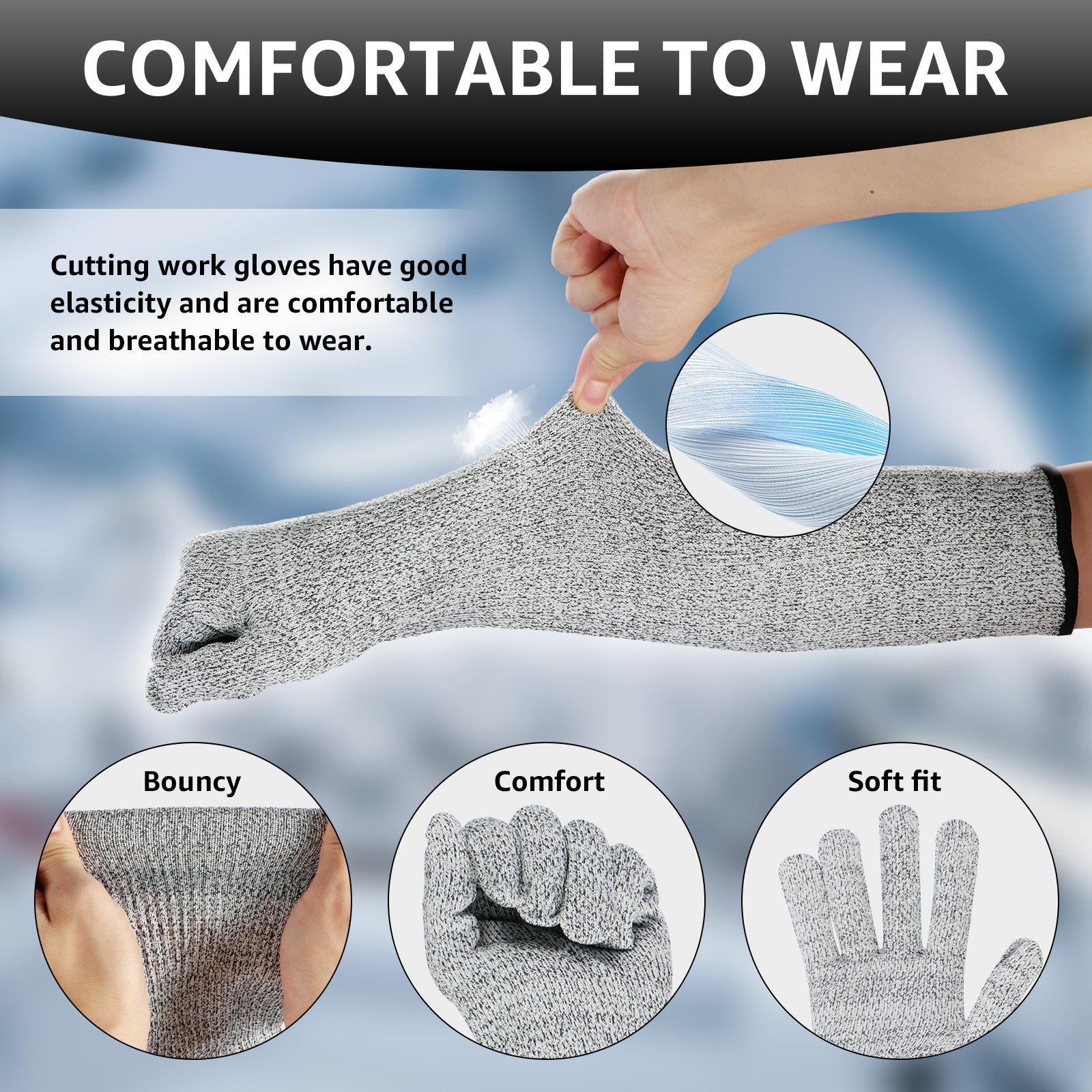 Breathable HPPE Cut Resistant  - Cut Resistant Glove ulasan dan harga