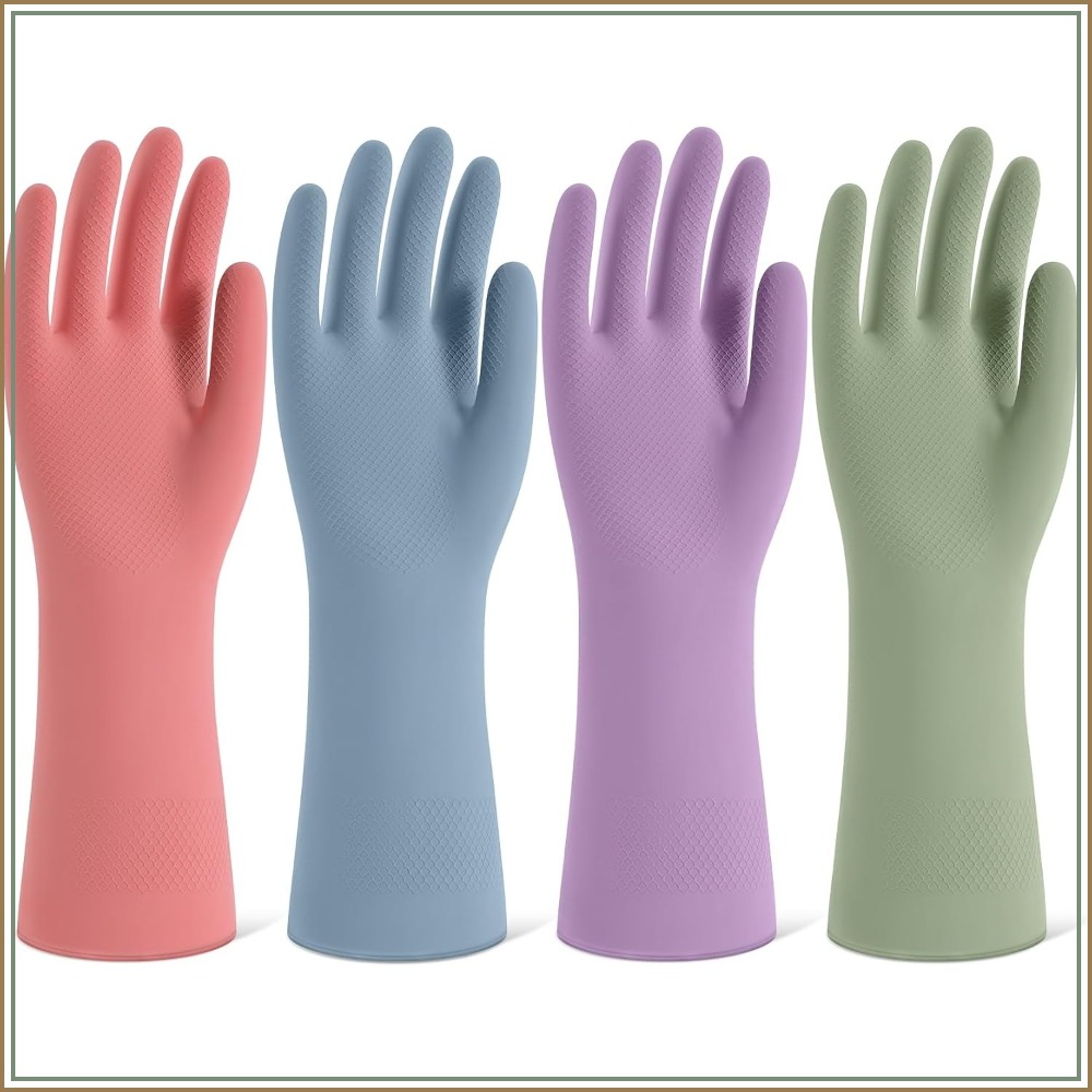 4 Pairs Rubber Cleaning Gloves - Rubber Glove Cleaning ulasan dan harga
