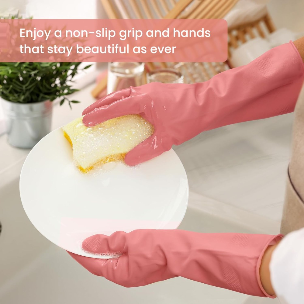 4 Pairs Rubber Cleaning Gloves - Rubber Glove Cleaning ulasan dan harga