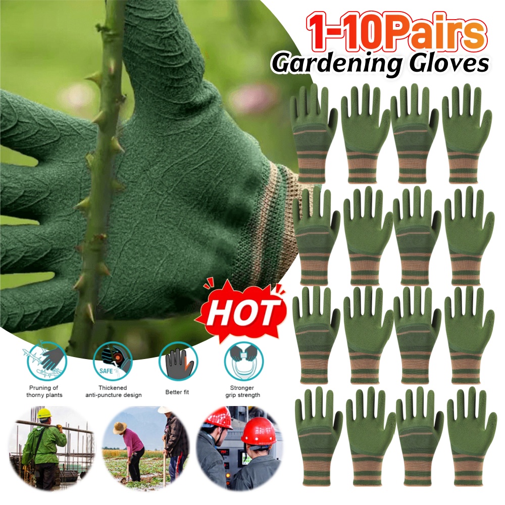1-10Pairs Gardening Gloves Wat - Gardening Glove Waterproof ulasan dan harga
