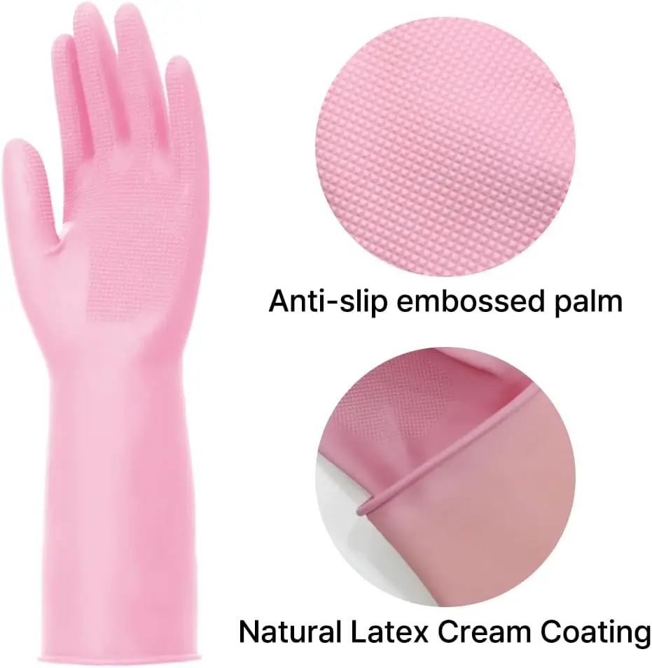 3 Pairs Cream-Coating Rubber G - Rubber Glove Cleaning ulasan dan harga