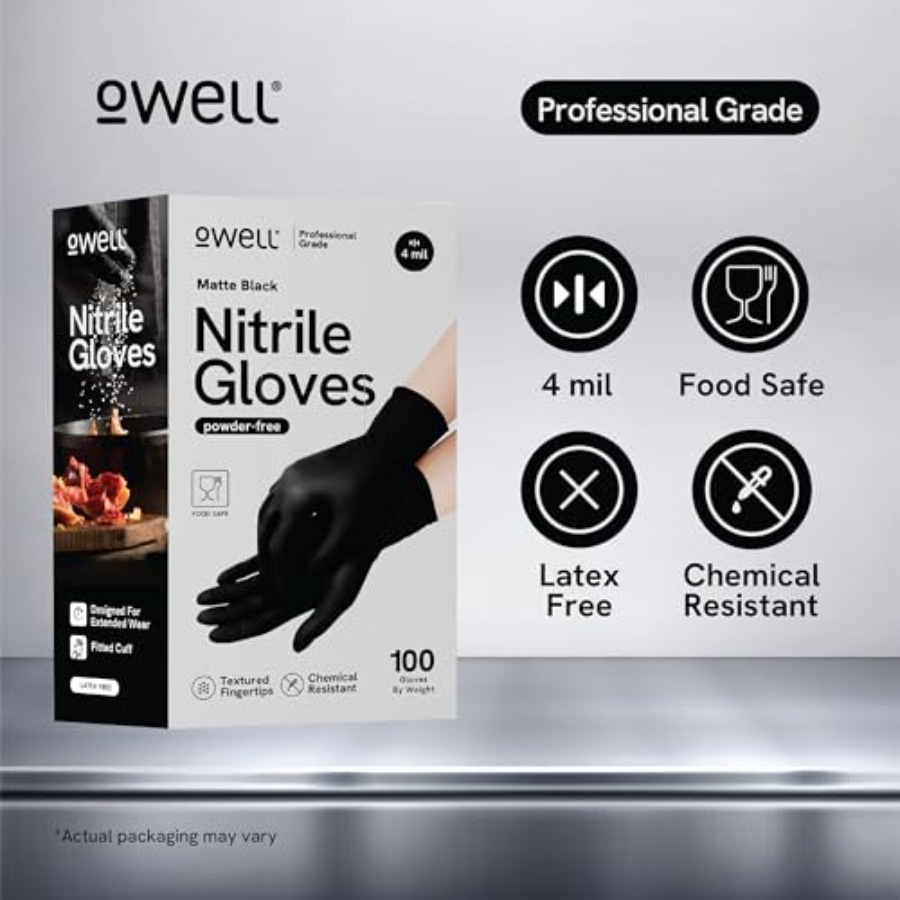 ® Black Nitrile Gloves - 4 Mil - Exam Glove Nitrile ulasan dan harga