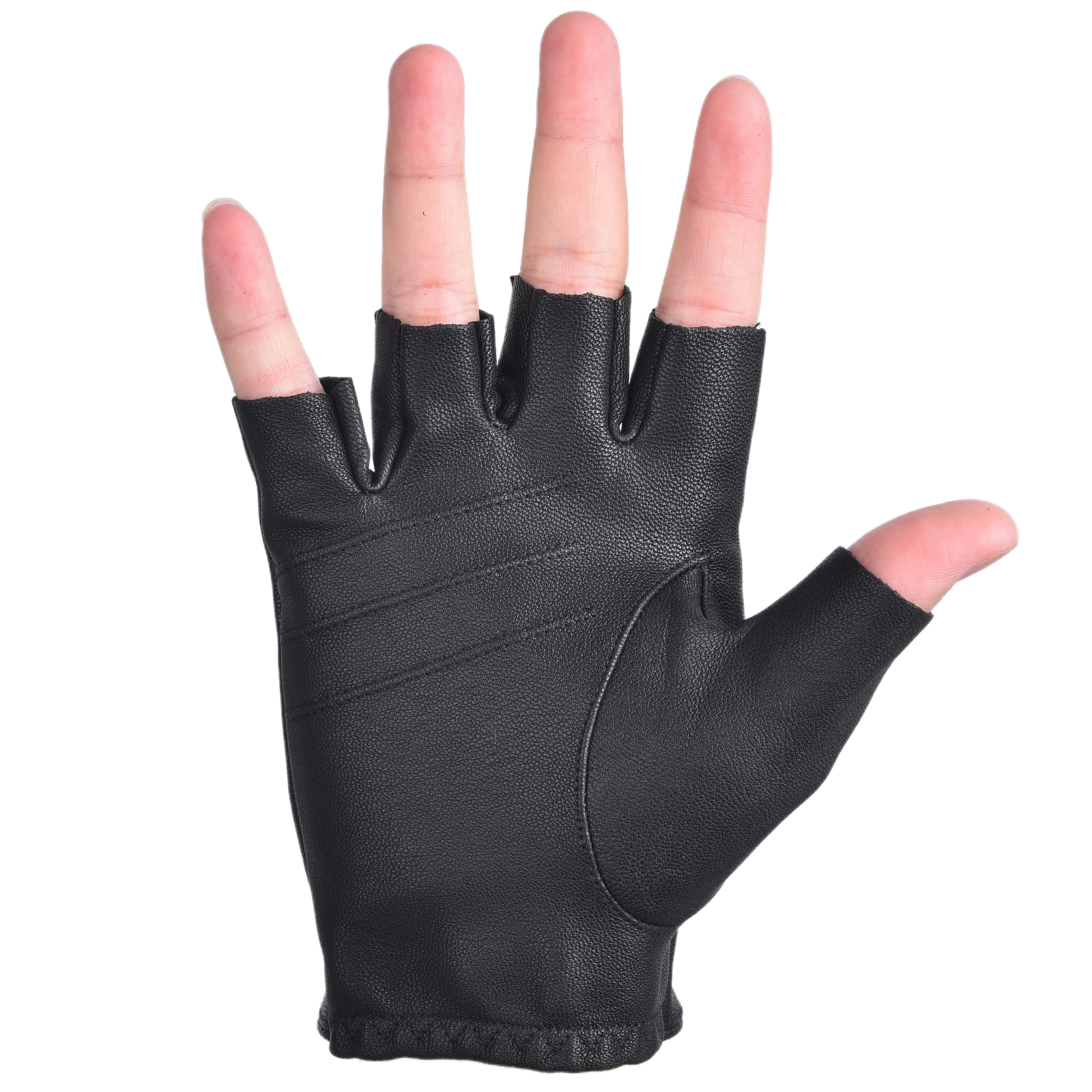 Mens Fingerless Gloves Half Fi - Leather Driving Glove ulasan dan harga