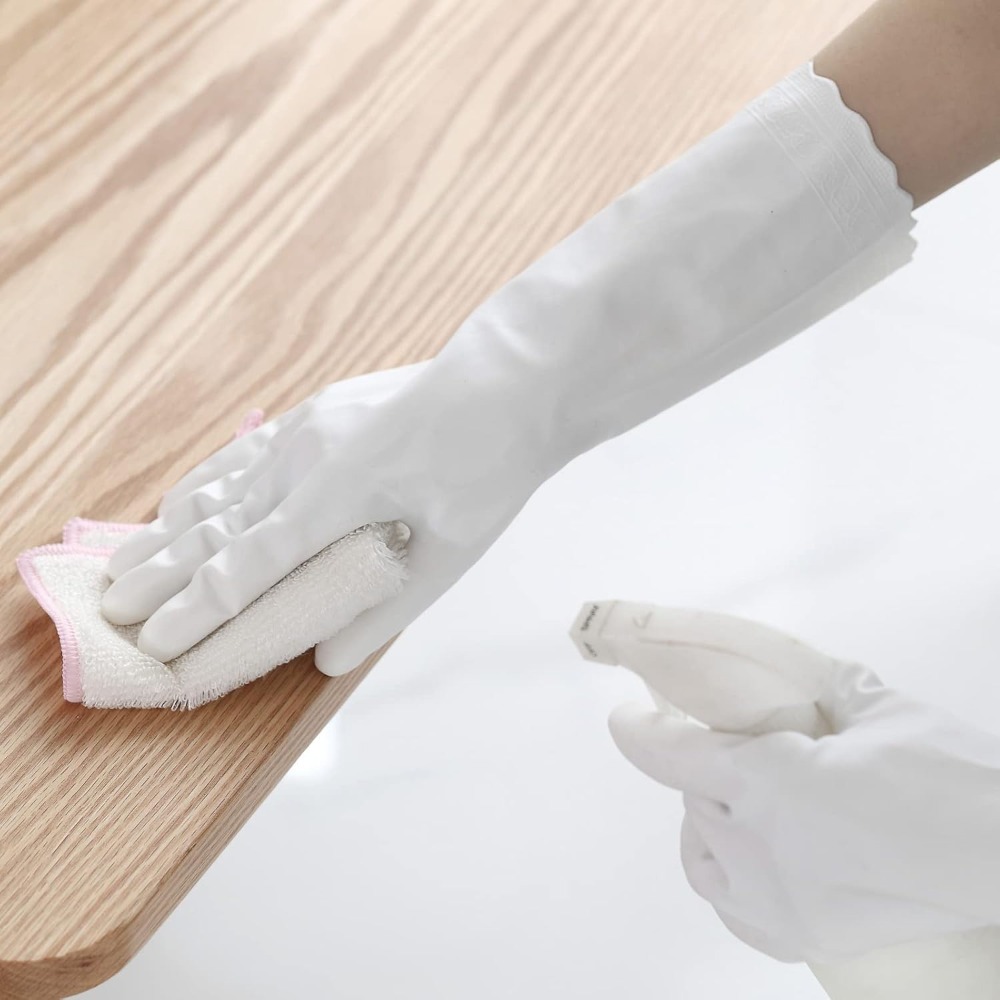 3 Pairs Non-Slip Waterproof Ki - Rubber Glove Cleaning ulasan dan harga